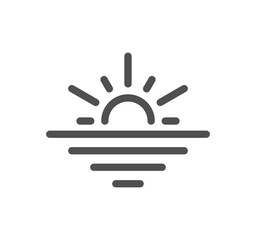 Four seasons and day parts related icon outline and linear symbol.	
