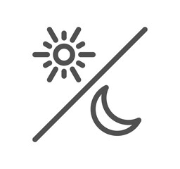 Four seasons and day parts related icon outline and linear symbol.	
