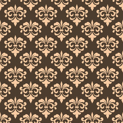 Asian damask wallpaper pattern design.