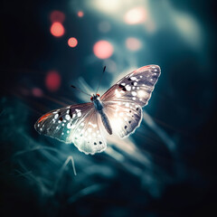 Fototapeta na wymiar Generative AI: beautifuly butterflies as magical fairies
