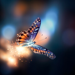 Generative AI:  beautifuly butterflies as magical fairies