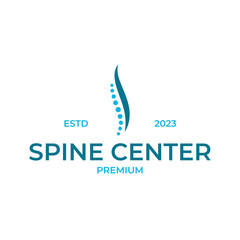 Creative spine center logo design vector illustration idea