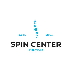 Creative spine center logo design vector illustration idea