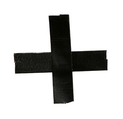 Obraz premium black tape sticker on transparent background png file