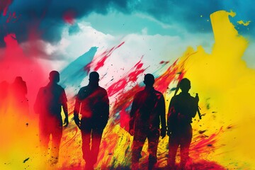 Independencia de Colombia, Colombia national day, independence holiday, banner poster postcard, patriotism, pride, authenticity official symbols and colors, July 20, background. Generative AI