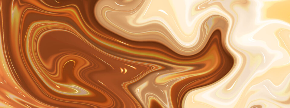 Abstract chocolate color liquid background.
