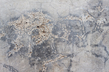broken and cracked old concrete wall as background