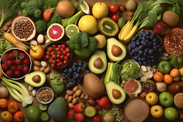 Health and wellness-related food, superfoods, organic food, vegan food, Generative AI.