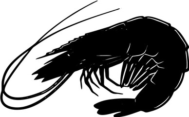 Shrimp silhouette