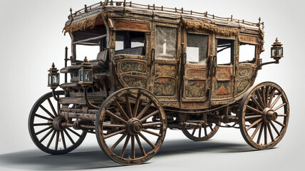 Fototapeta premium 1800s Carriage -Carruagem Anos 1800