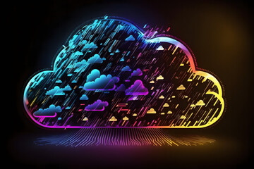 Fototapeta na wymiar Abstract cloud data technological cyberspace background, abstract digital background