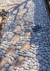 Concrete work in the garden.