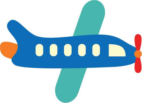 Cartoon airplane vector image
