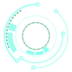 Abstract tech circle hud display Sci-Fi futuristic