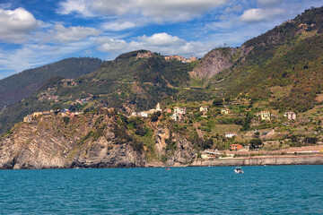 Village on the Cinque Terre Coastline, Italy, Italian Riviera