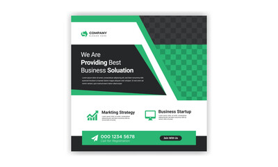 Obraz premium Marketing social media post design. Social media post banner design. webinar template design. Instagram post template