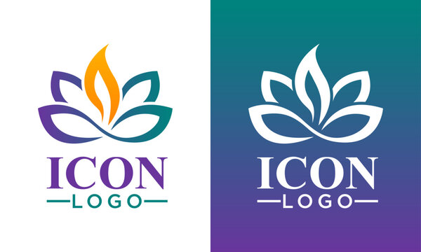 Abstract flower design. Universal icon. Lotus sign. Simple logotype template for premium business. Abstract Beauty Spa salon Cosmetics brand style Luxury Fashion. Vector illustration.