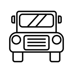front view of a car, transportation icon vector