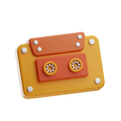 music object cassette illustration 3d