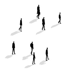 歩く人々