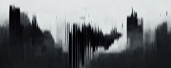 Cityscape graphic glitch texture blur black noise