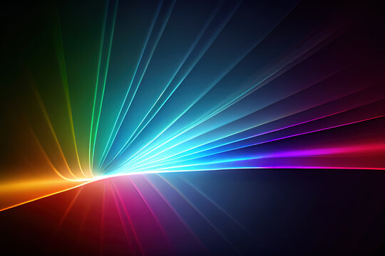 Colorful laser beams music festival illumination