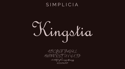 Elegant script font, luxury typography fonts logo font premium vector
