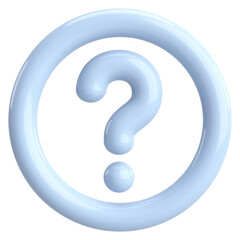 Question mark sign. 3D illustration.