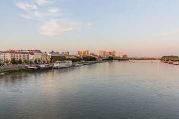 Fototapeta premium Danube river in Bratislava, Slovakia