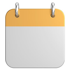 Empty calendar. 3D calendar. 3D illustration.