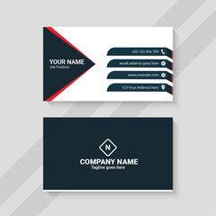 red and white creative business card template