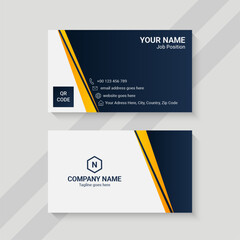 White and golden luxury business card design template