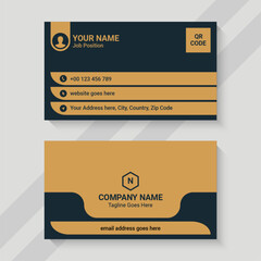 Dark creative business card design template