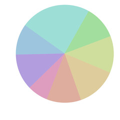 Rond de couleurs pastels