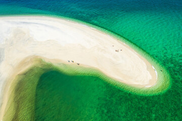A bird's-eye view of the beautiful beach in Lipe island, Satun Province,Thailand.
