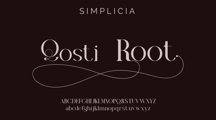 Elegant and modern font luxury typography fonts logo font premium vector