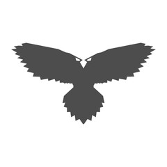 owl logo design. black silhouette of an owl