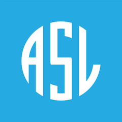 Beautiful Company vector Logo With the Letters ASL