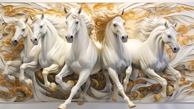 white horses