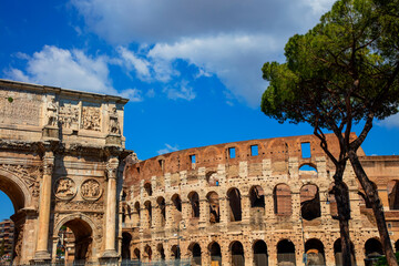Obraz premium Colosseum, Rome, Lazio, Italy