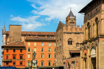 the historic center of Bologna, Emilia-Romagna, Italy