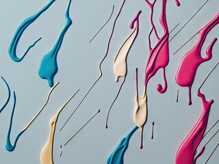 picture of gradient cream smears. ai generative