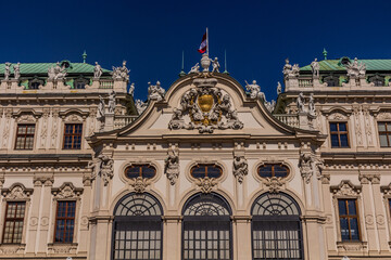 Fototapeta na wymiar Detail of Belvedere palace in Vienna, Austria