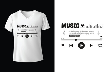 Fototapeta Music t shirt, song t shirt design. obraz