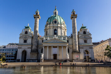 Karlskirche (St. Charles Church) in Vienna, Austria