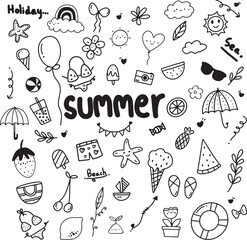 Summer doodle ,on the beach