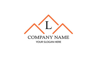 Modern logo for engineer, architect, construction, real estate with initial letter L. Business design template.
