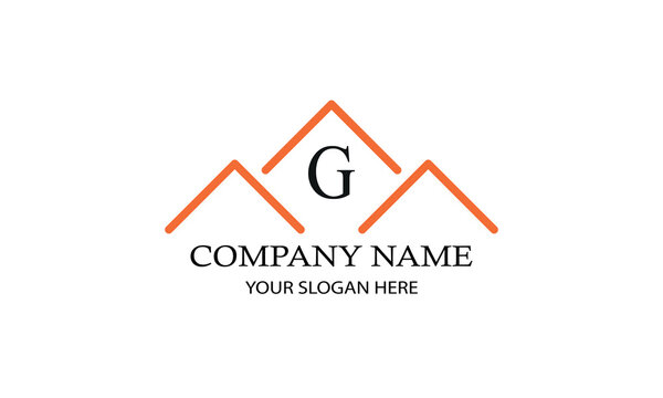 Modern logo for engineer, architect, construction, real estate with initial letter G. Business design template.