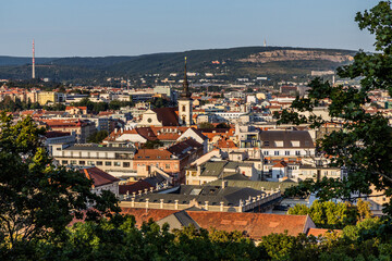 Obraz premium Aerial view of the old town in Brno, Czech Republic