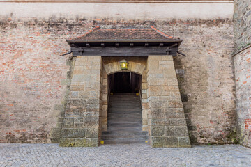 Fototapeta na wymiar Gate of the Spilberk castle in Brno, Czech Republic